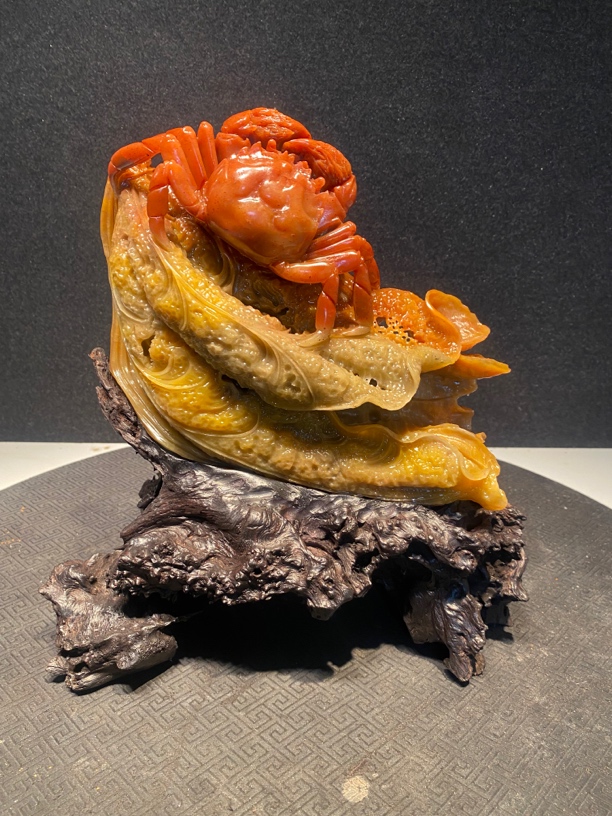 寿山石山水田黄印章印摆件貔貅手把件石雕工艺品入门玄关奇石山水