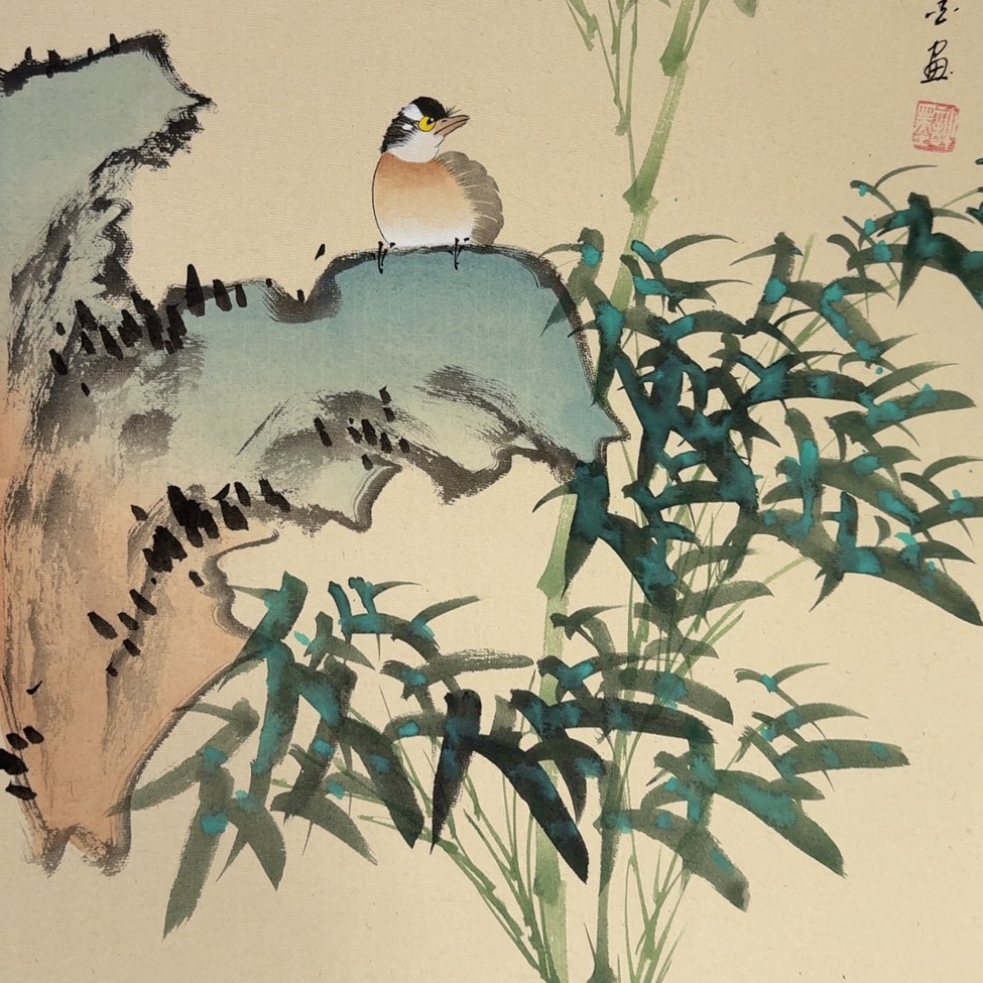 国画国画作品山水花鸟纯手绘