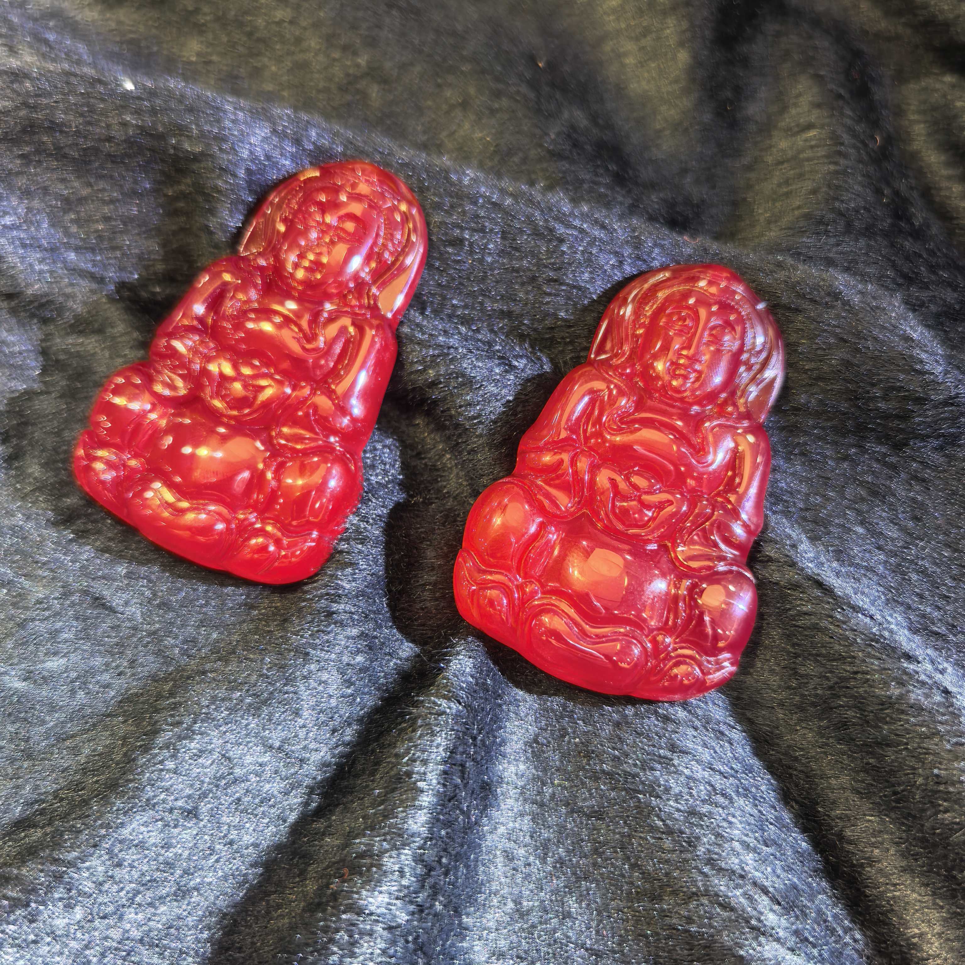 江德洋珠宝S8315赤桖金龙龙桖玛瑙红观音-配珠链-多样性只发一件