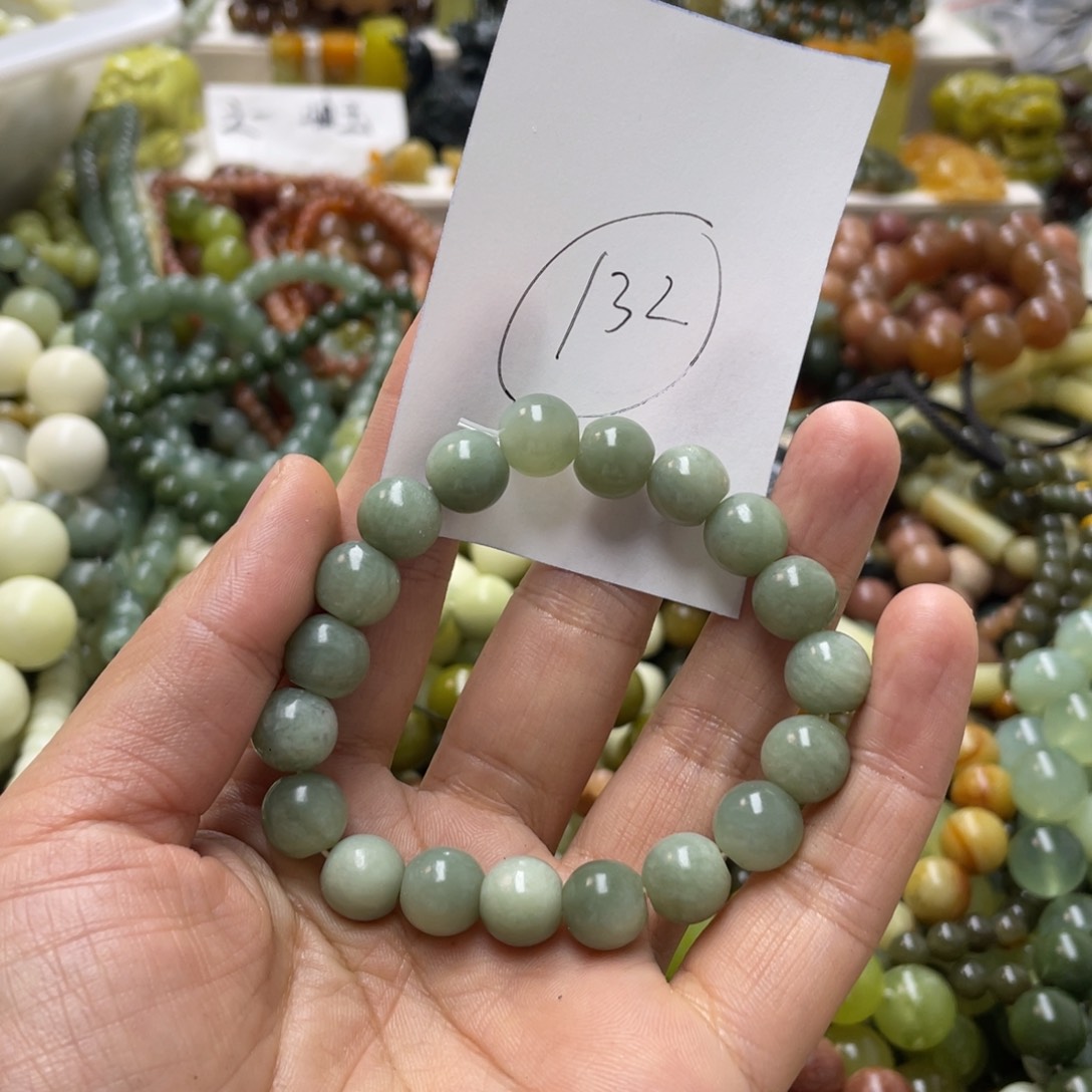 蛇纹石玉手链未镶嵌