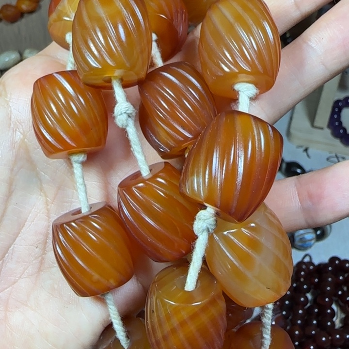 真***）未镶嵌玛瑙/玉髓珠宝半成品