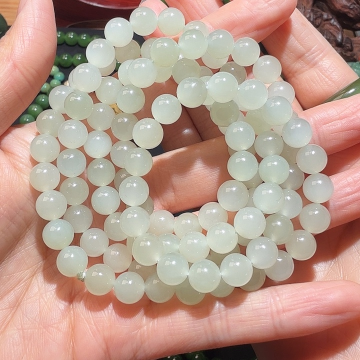 和田玉未镶嵌颈饰青海料 冰晴水卡8