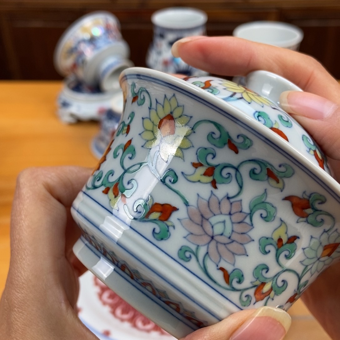 手绘现代茶具非古董