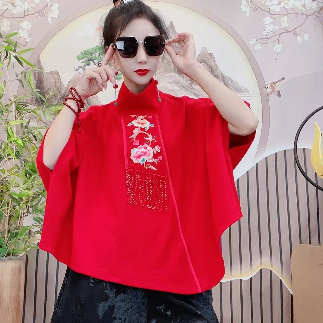  民族风秋季百搭款气质上衣192