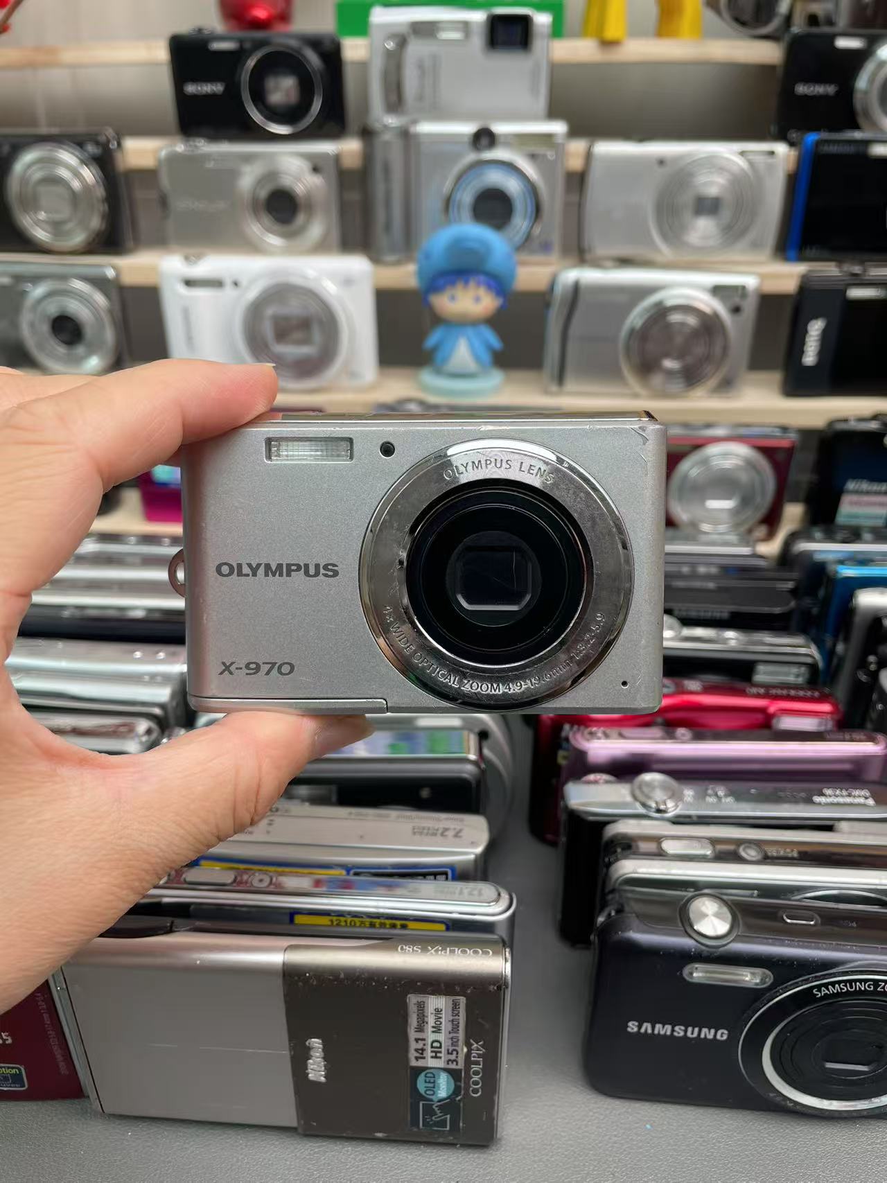 9新 Olympus/奥林巴斯 X970 全套配件 数码CCD相机 福利价