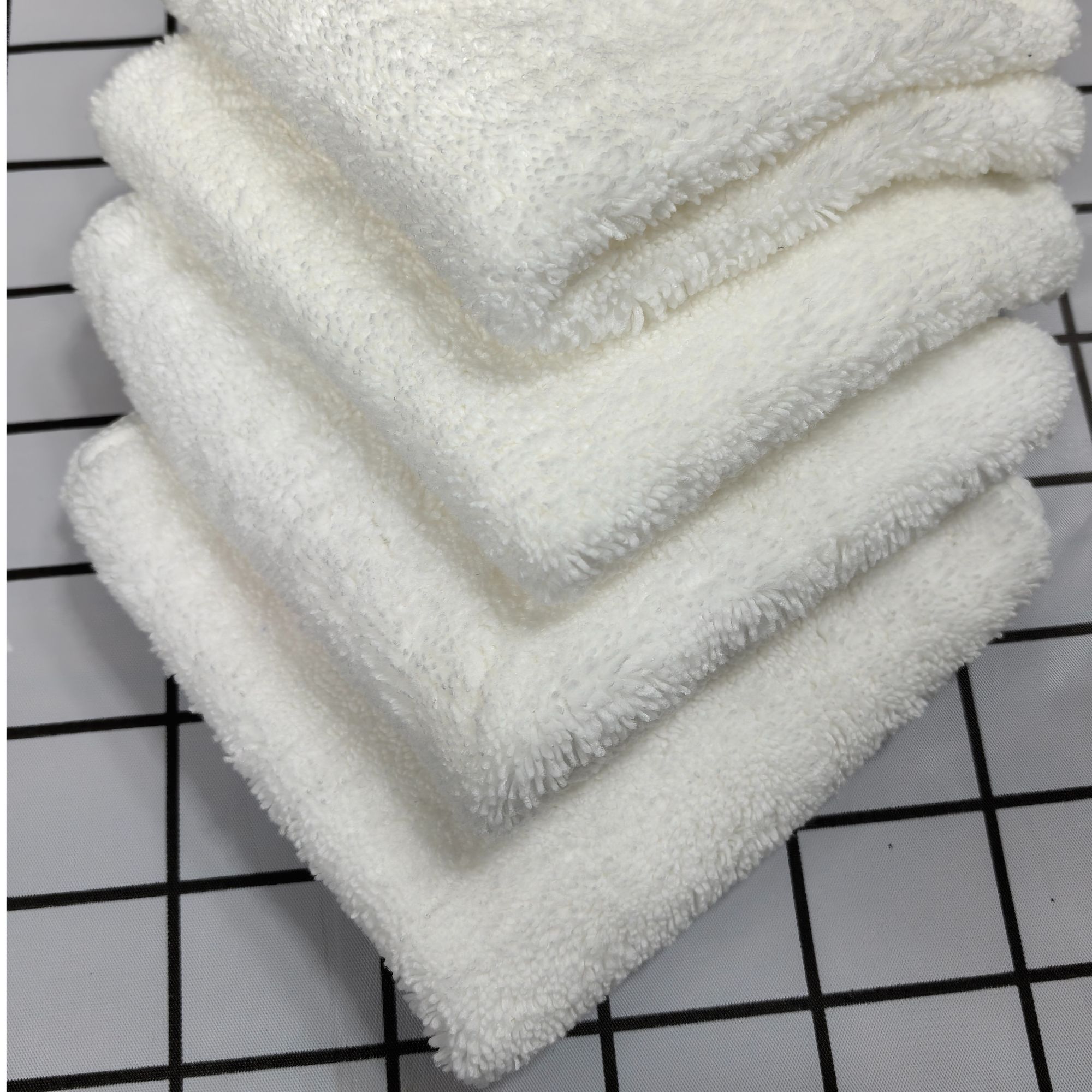 微瑕高低毛白色吸水保洁开荒抹布