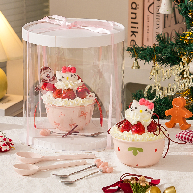 【批发/大批量】粉草莓蛋糕米饭碗少女心陶瓷釉下彩吃饭碗可爱碗