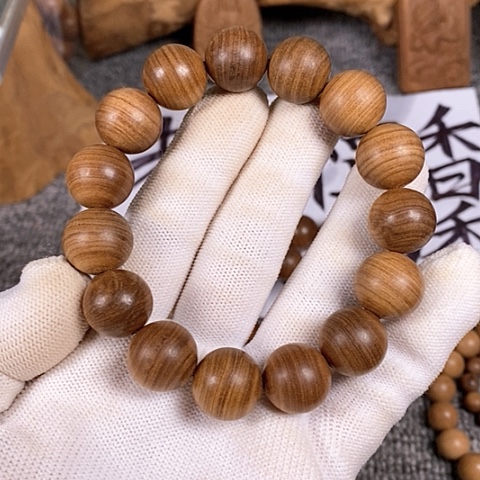 檀香木手串/手链老山檀香黑肉虎纹1.5沉水