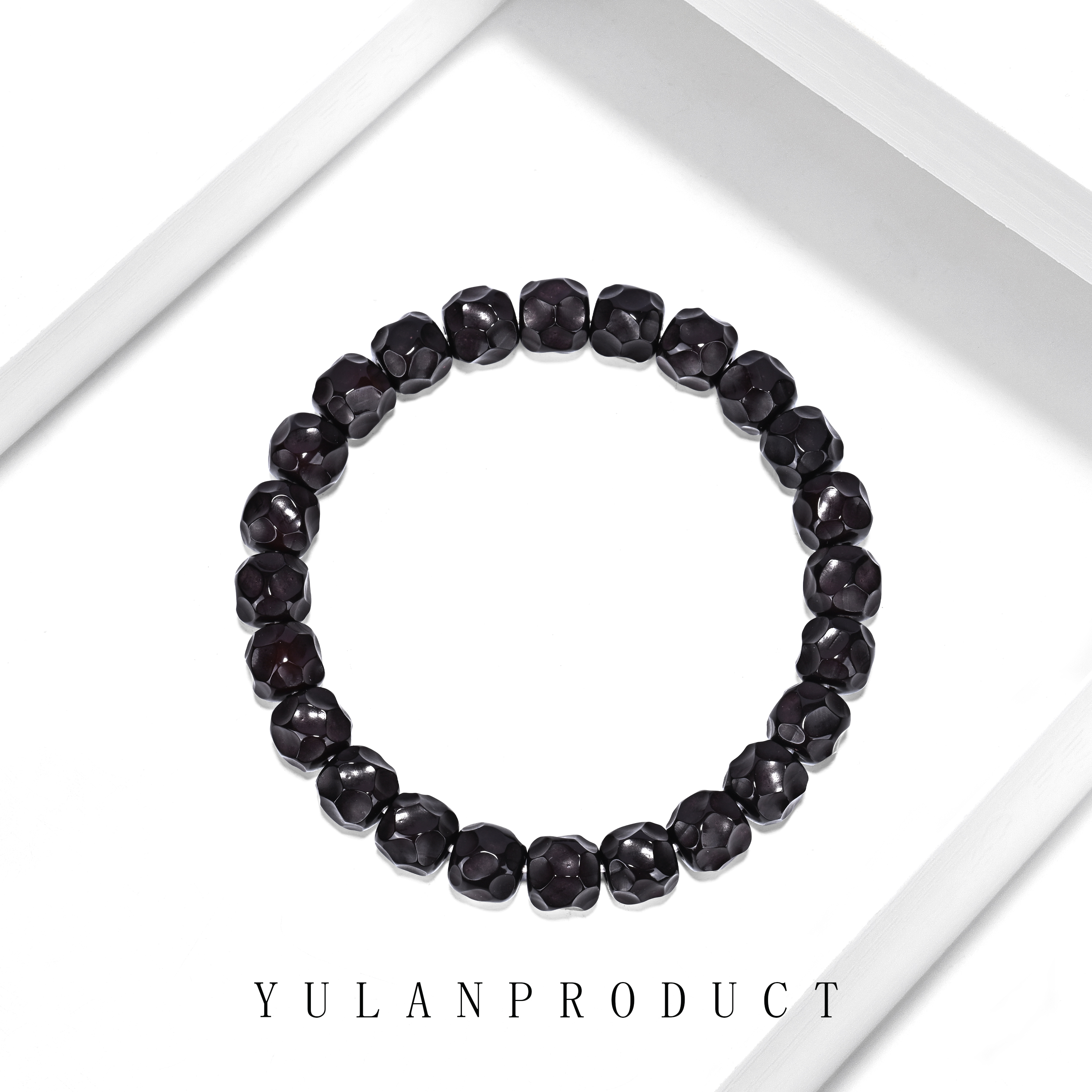 钰澜文玩黑红供色工艺菩提根无相-9*8mm