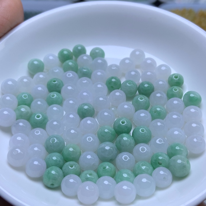 散珠翡翠卡7绿白10个