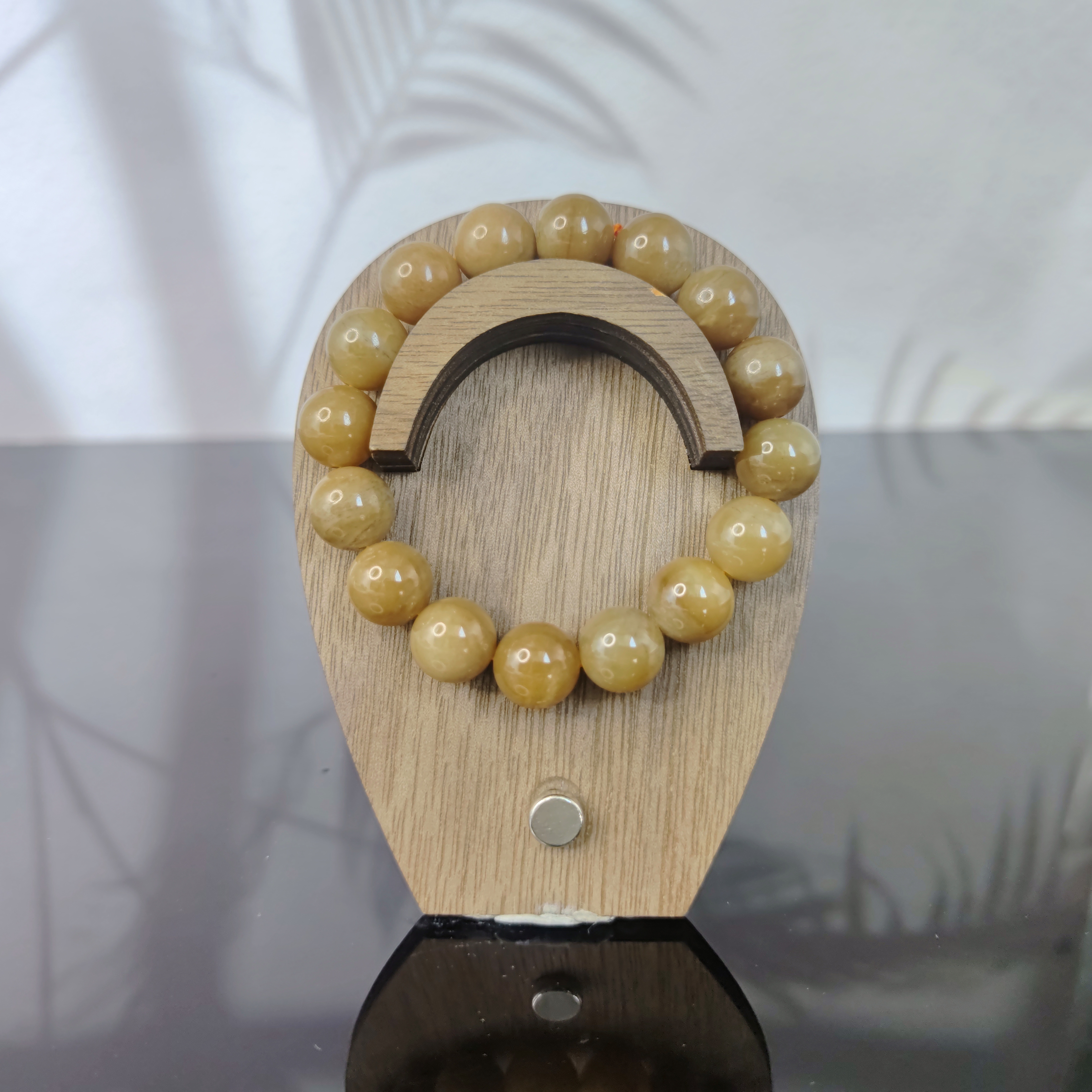 H和田玉圆珠手串（卡12）4003