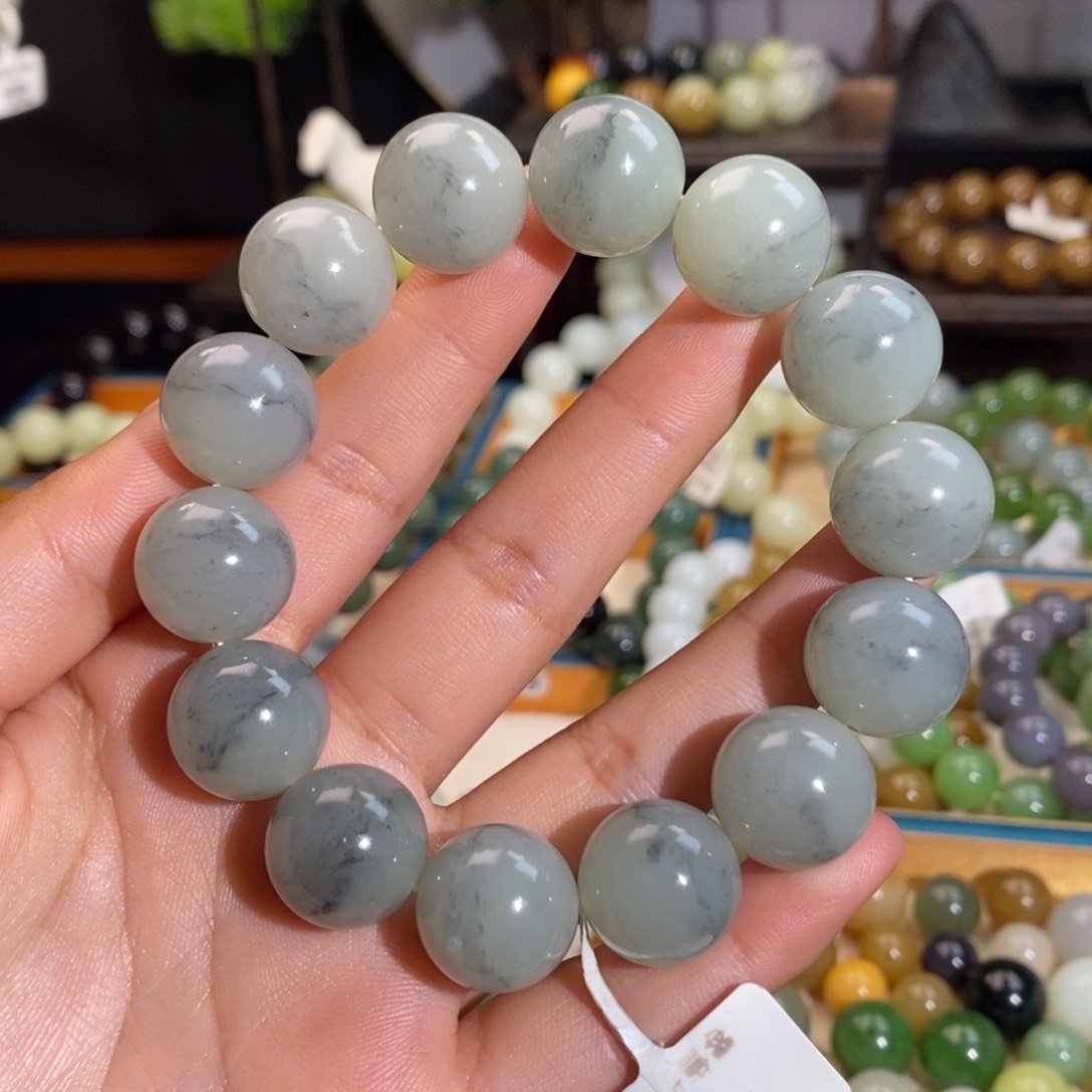 和田玉手串未镶嵌W 16