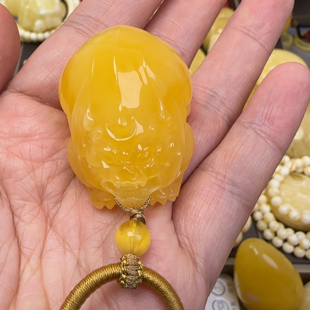 蜜蜡颈饰未镶嵌天然蜜蜡