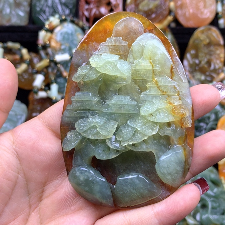 岫玉挂坠未镶嵌挂坠