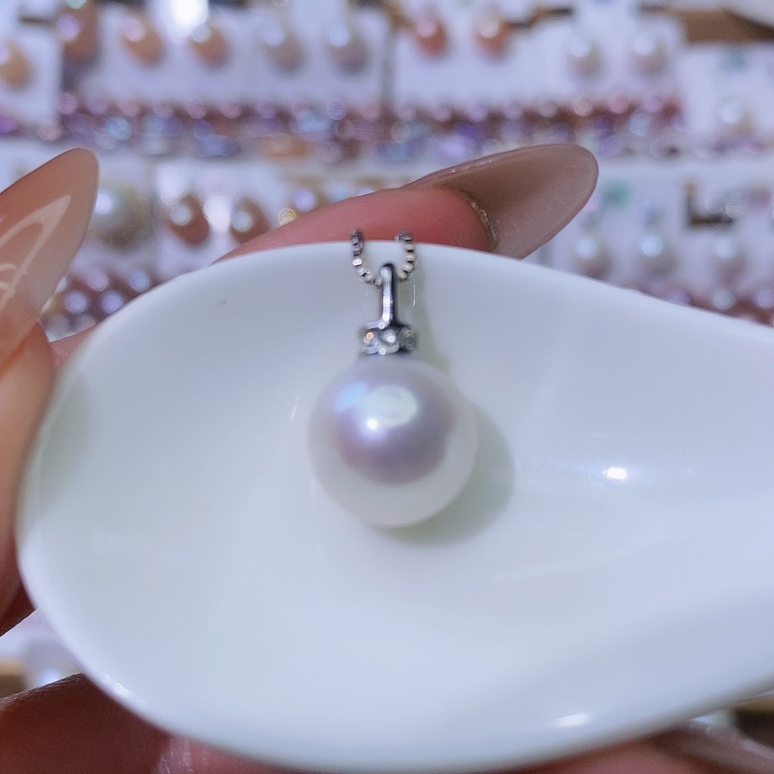 淡水珍珠颈饰银S925镶嵌