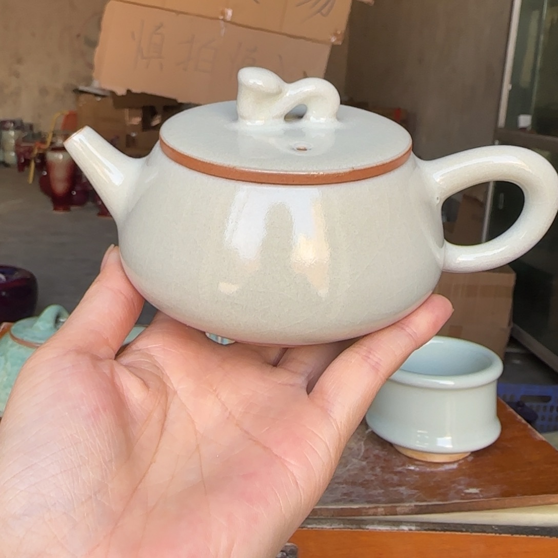 陶摆件郑家钧窑摆件微瑕
