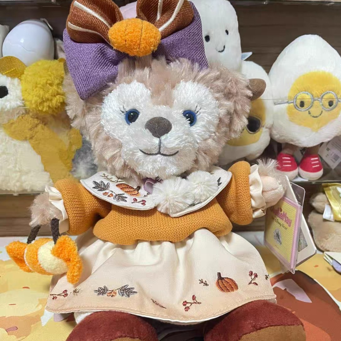 上迪乐园正品秋日雪莉玫毛绒公仔