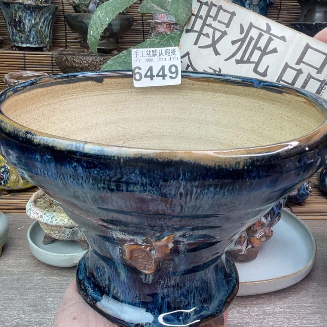 手工花盆默认瑕疵完美者勿拍