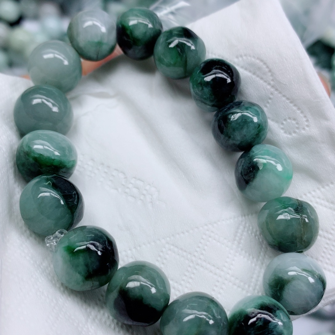 翡翠未镶嵌项链珠子珠