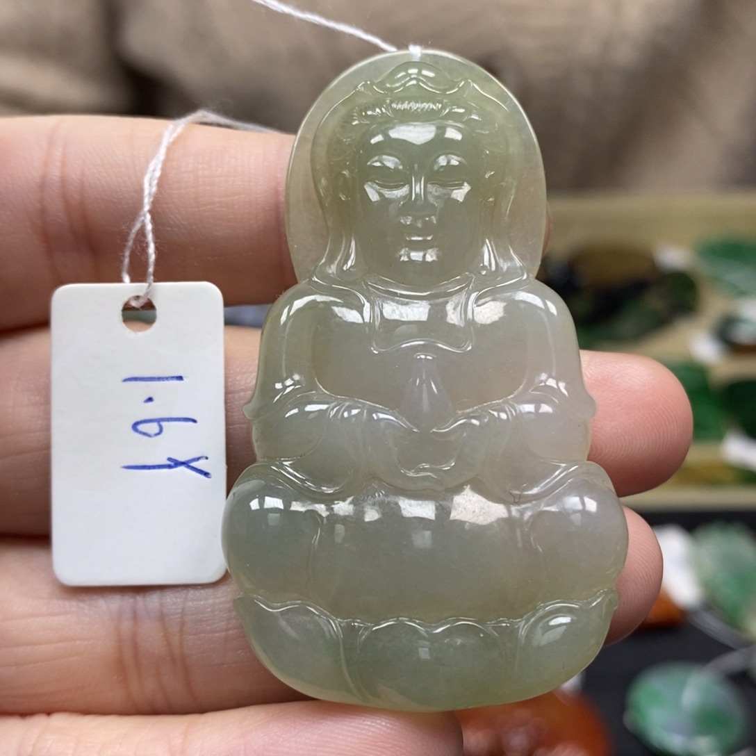 翡翠颈饰未镶嵌观音9号