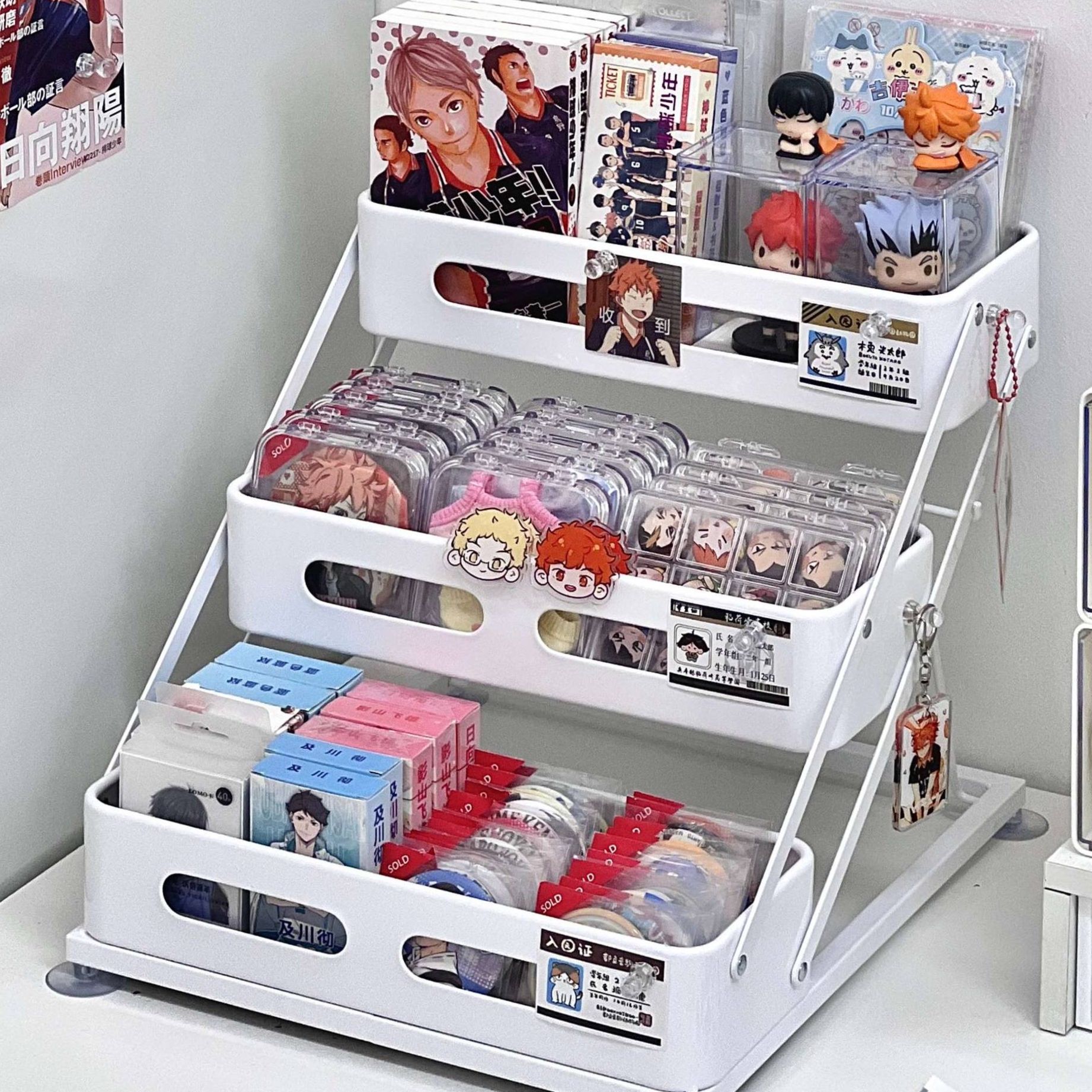 书桌可调节置物架铁艺收纳筐桌面收纳好物桌面爱用物阶梯架