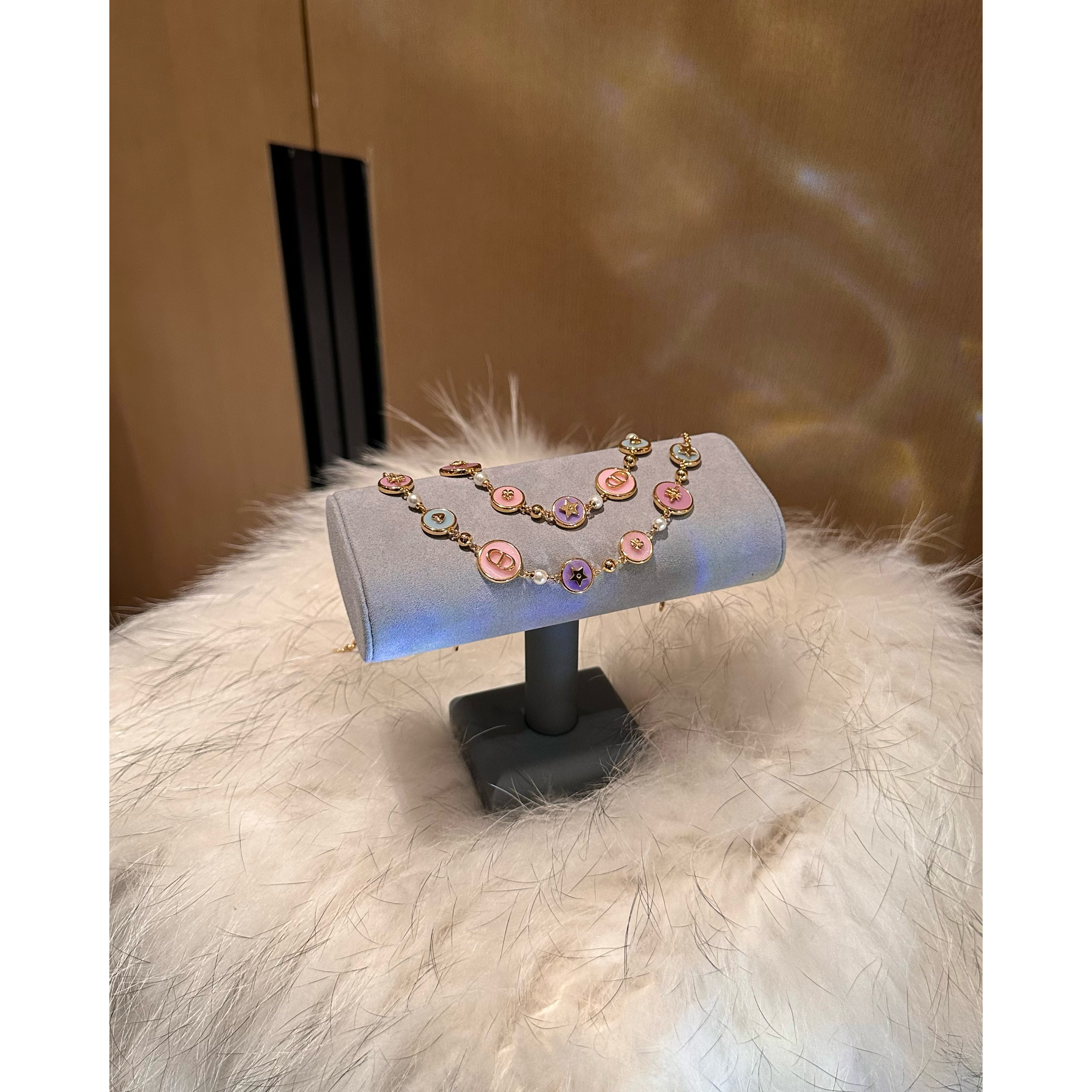 铜合金项链 P1125  法式气质糖果项链