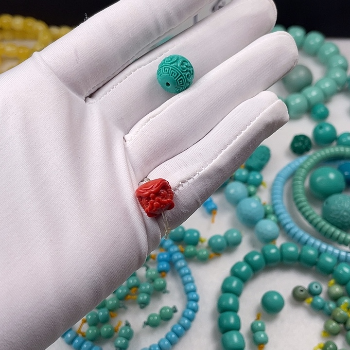 南红玛瑙合金手链11mm圆珠