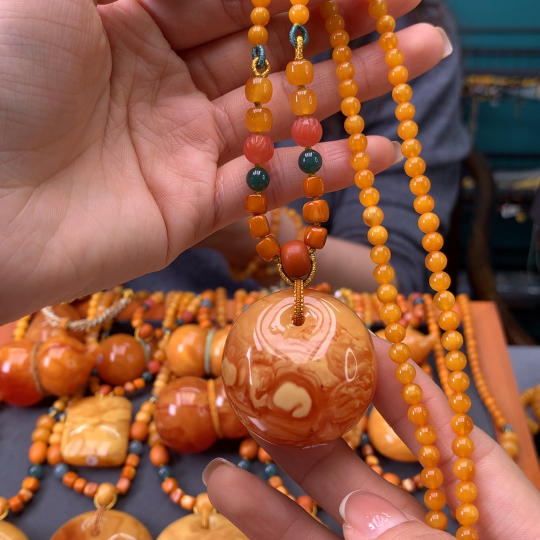 蜜蜡未镶嵌颈饰天然