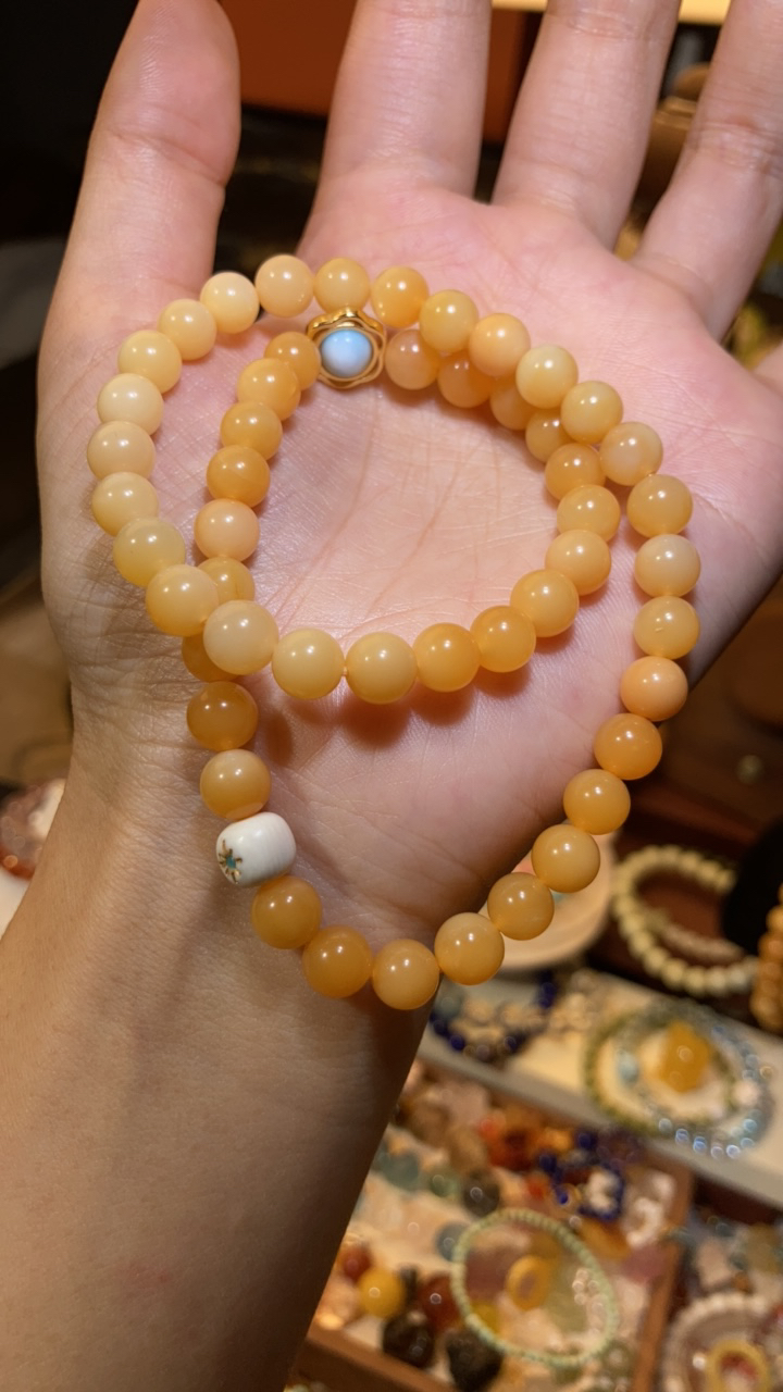 缅黄手串              