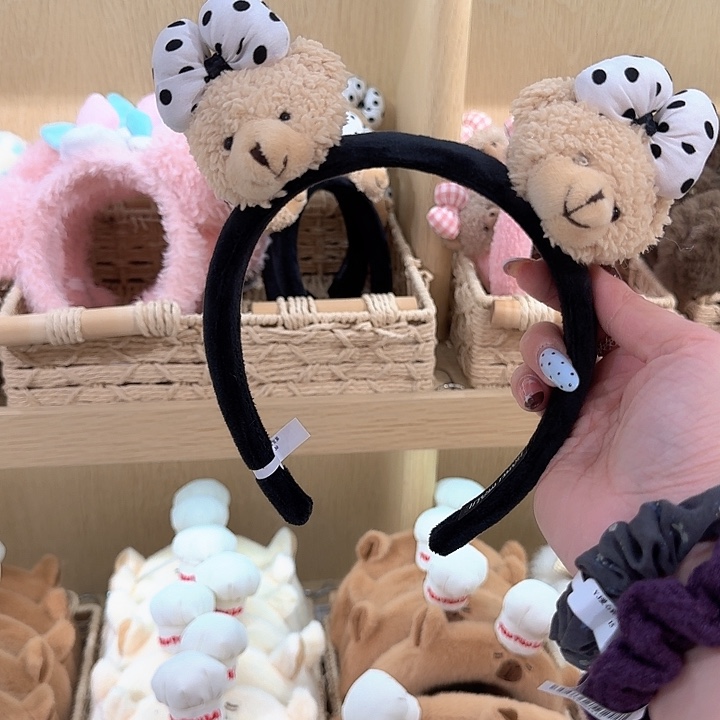 黑色卡通洗脸发箍