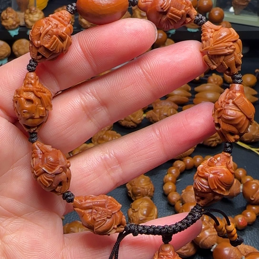 橄榄核手串/手链喯****）纯手工八仙