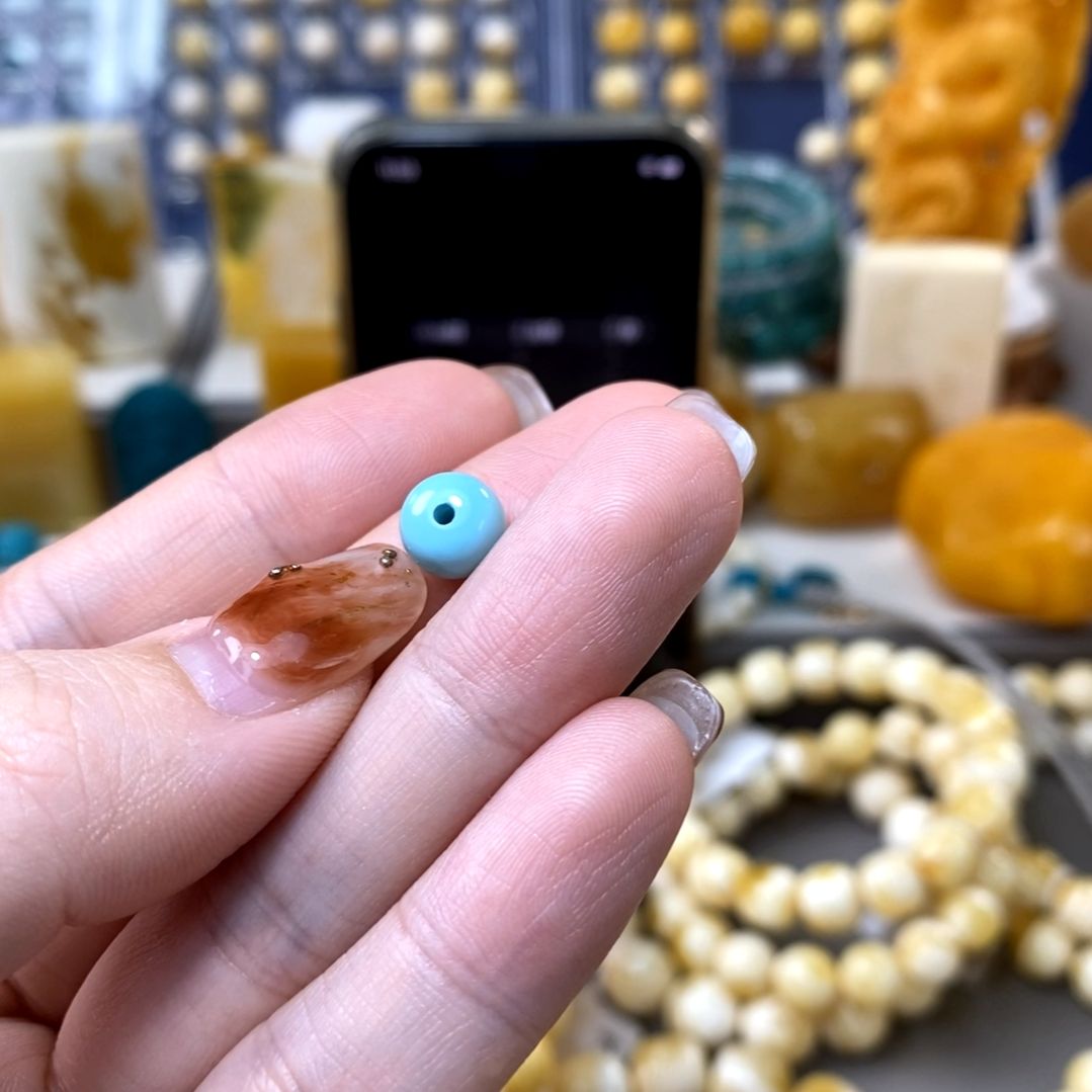 未镶嵌绿松石绿松石?*?8mm老型