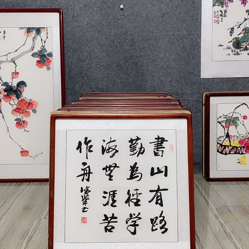 【闪购商品】国画书画作品带框65×65厘米