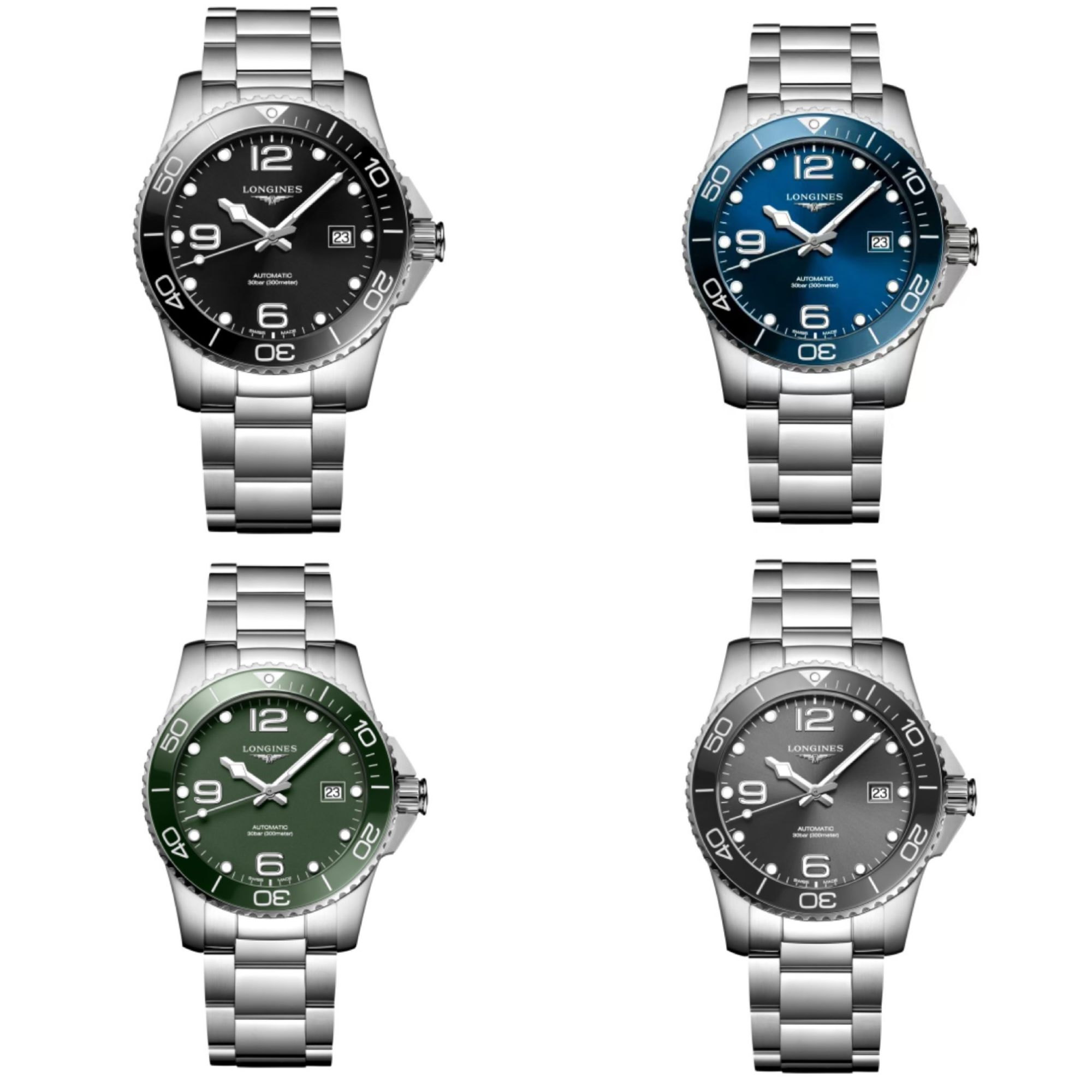 99新 Longines/浪琴 康卡斯潜水腕表  L3.781.~782 41~43mm 全套