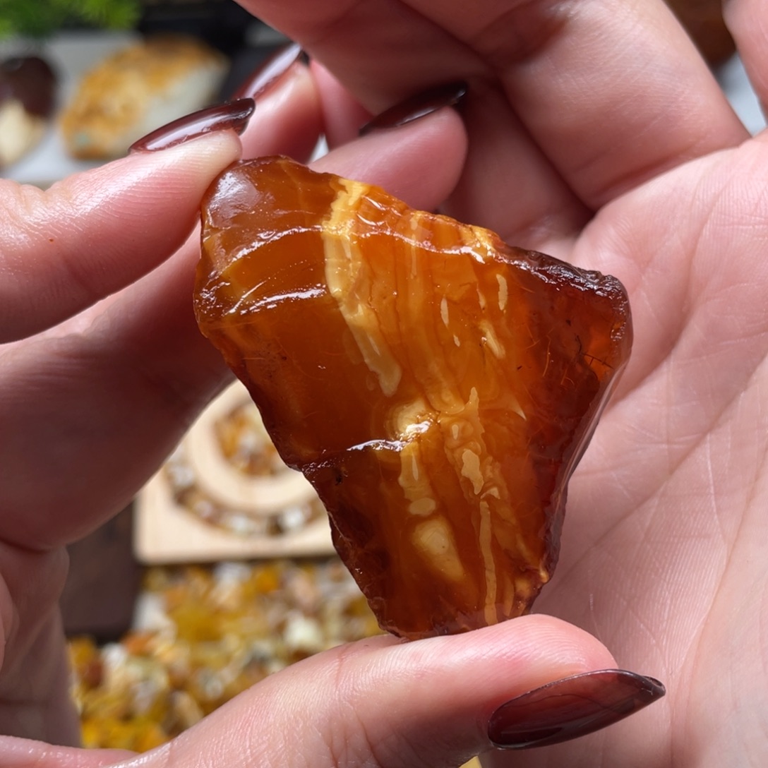 ****K定制琥珀未镶嵌天然蜜蜡原石