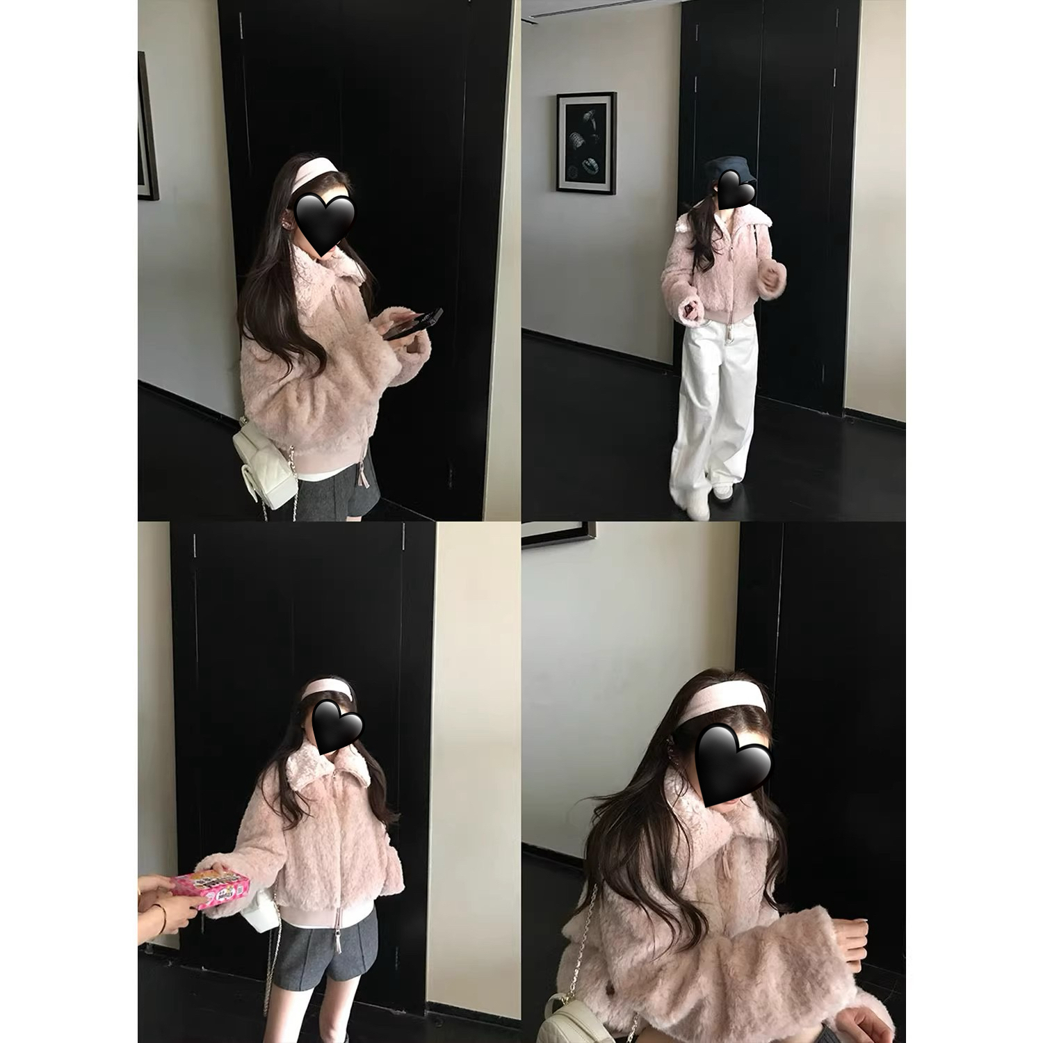 贵气千金仿羊羔毛老钱毛毛拉链外套女秋冬小个子百搭宽松翻领上衣