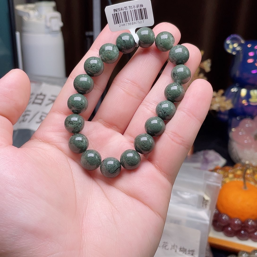 水晶手链未镶嵌满盆绿幽灵11mm