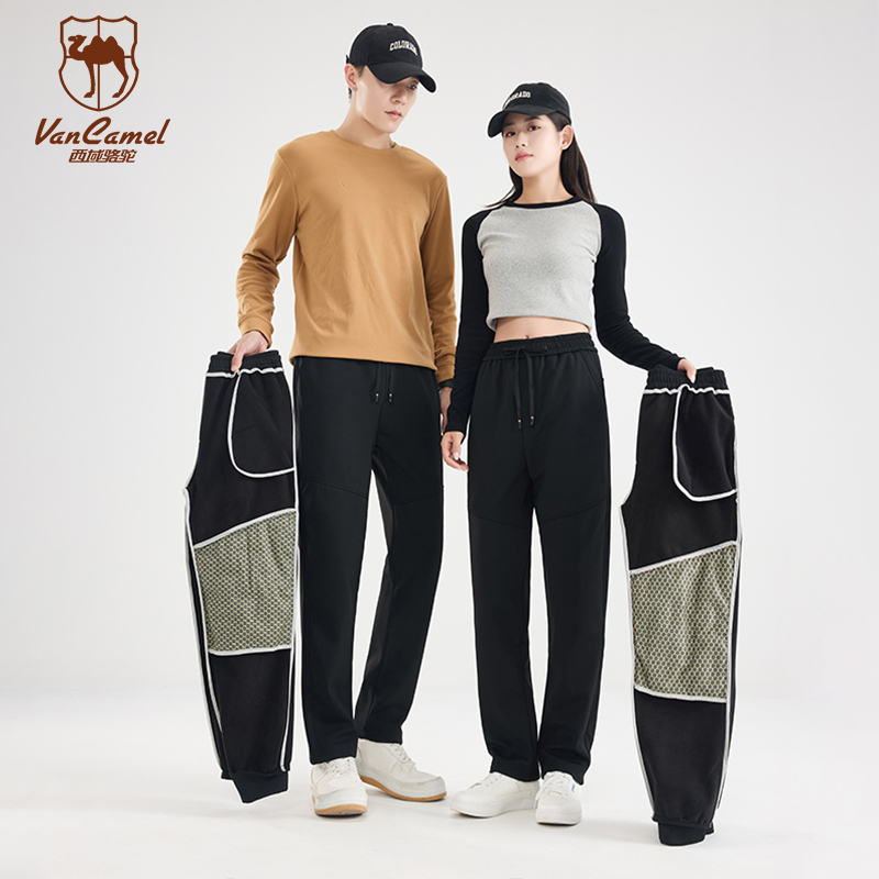VANCAMEL/西域骆驼情侣冬季户外保暖羽绒护膝裤YF6681