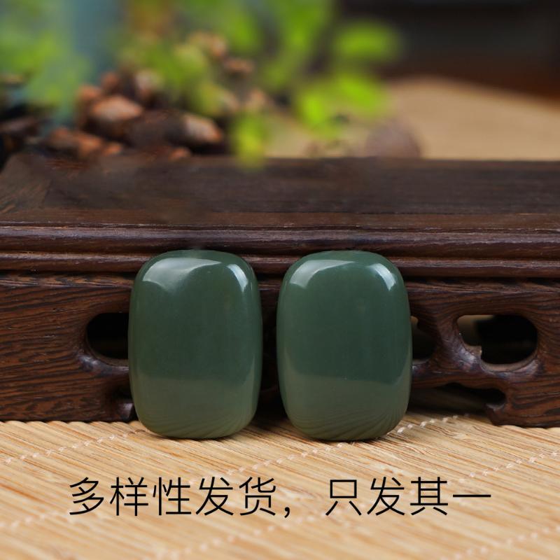 【香掌柜】和田玉沙枣青无事牌吊坠【多样性发货，发一件】