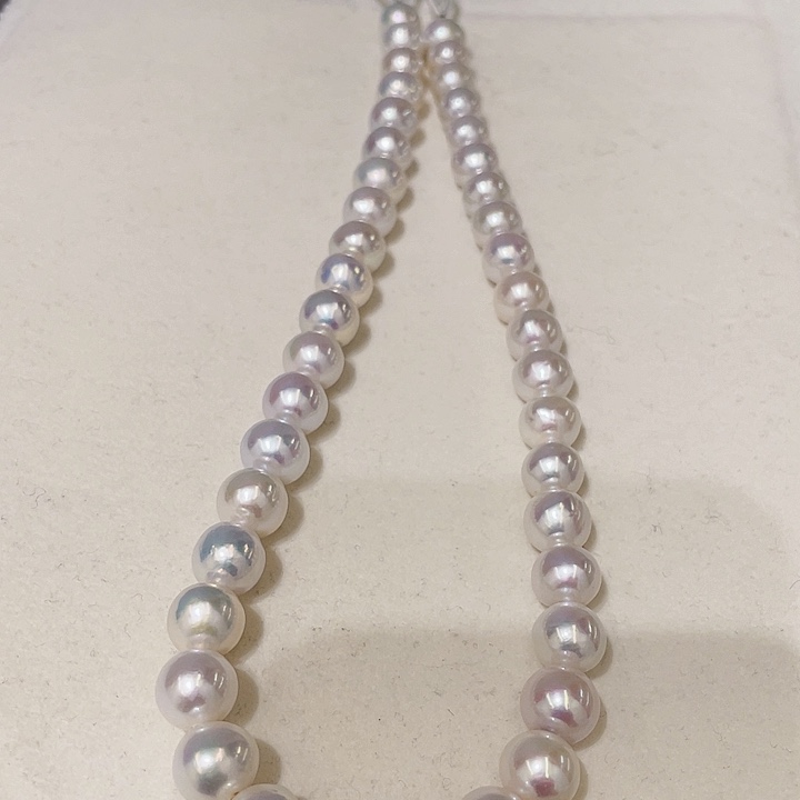 淡水珍珠颈饰银S925镶嵌鱼*