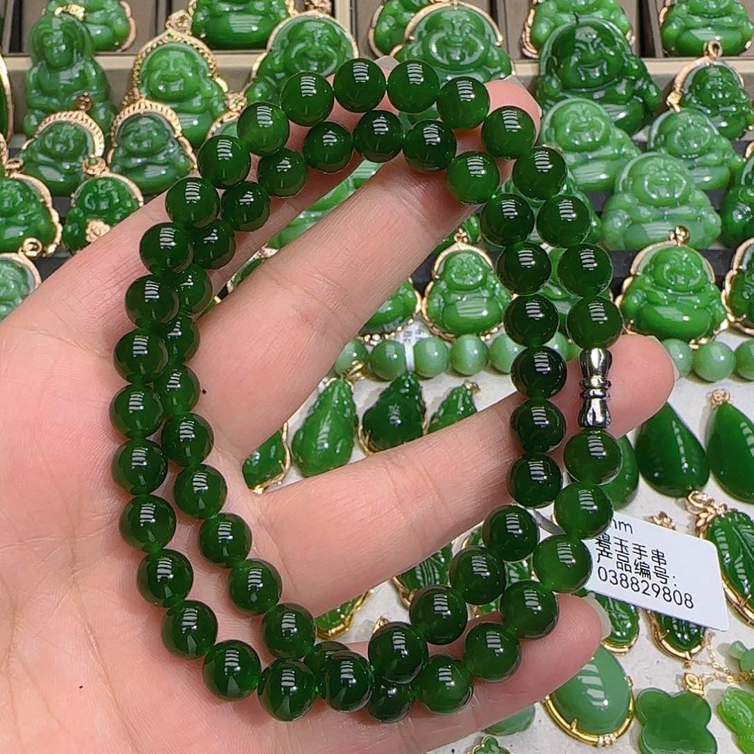 和田玉（碧玉）项链未镶嵌