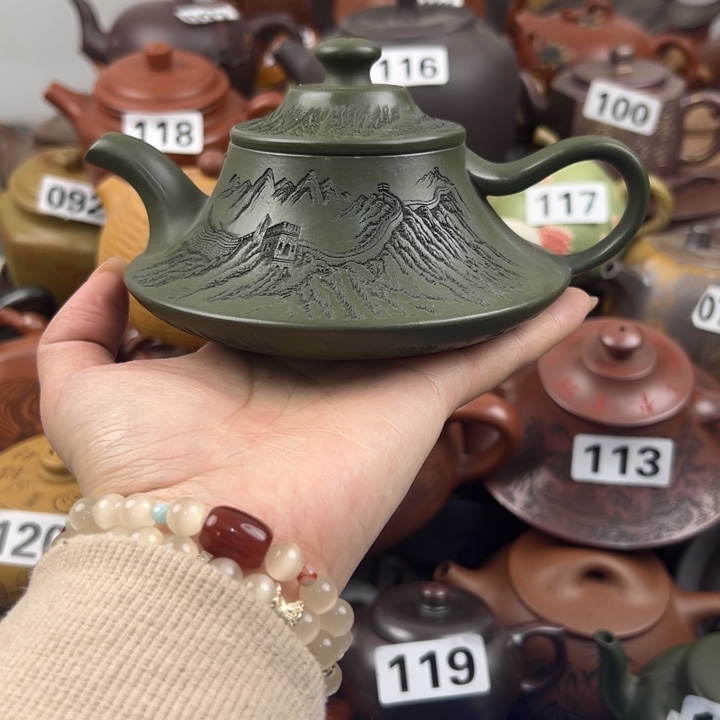 紫砂茶壶底部裂了