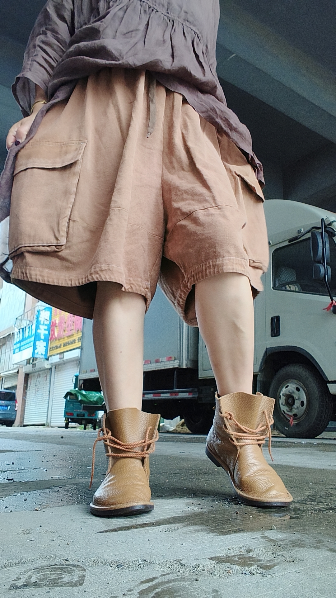 无吊牌水洗做旧短裤，白色，黑色，浅咖，