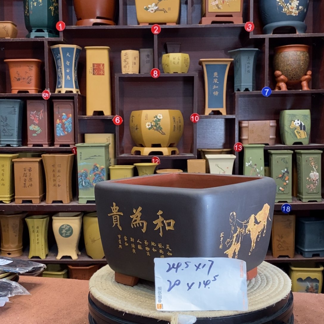 紫砂花盆紫砂花盆