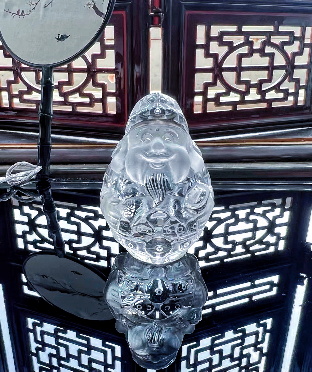 天然白水晶财神吊坠多样性只发一件