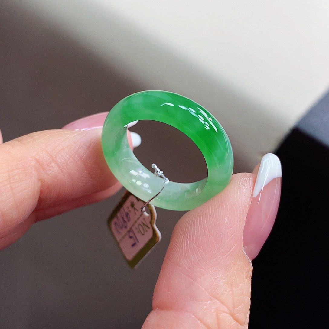 未镶嵌戒指翡翠14-15号