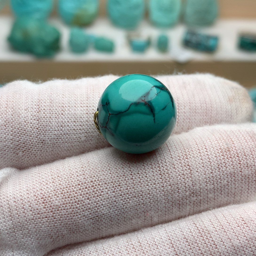 绿松石未镶嵌珠宝奇石16.5mm