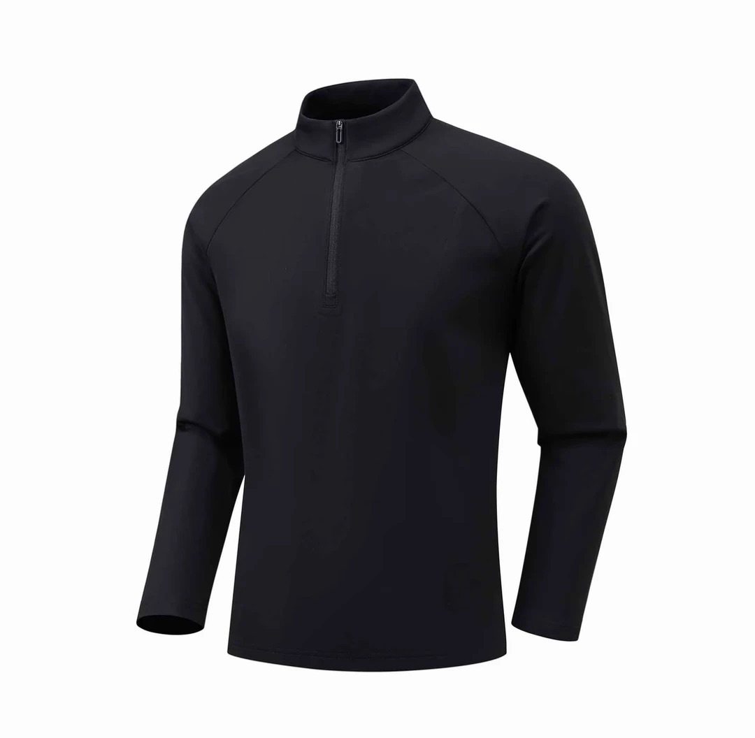 纯色宽松型常规款拉链不起球卫衣半拉链保暖户外运动