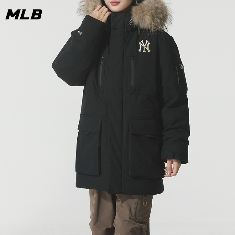 MLB羽绒服男女装2025冬季新款纽约洋基时尚保暖羽绒外套3ADJB0656