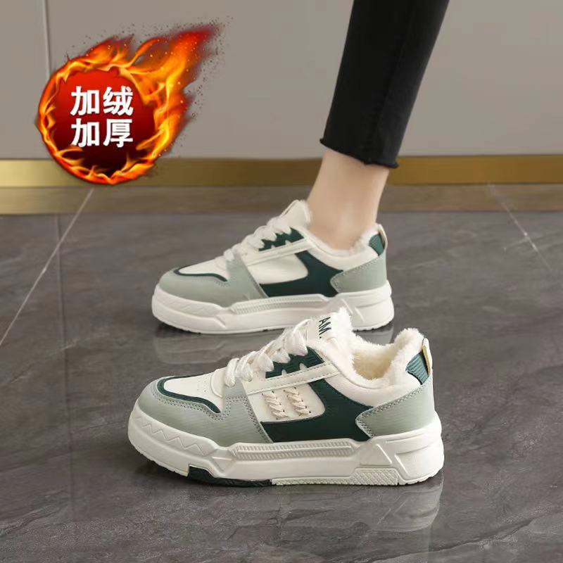 女生秋新款加绒休闲板鞋加棉加绒休闲鞋DY005